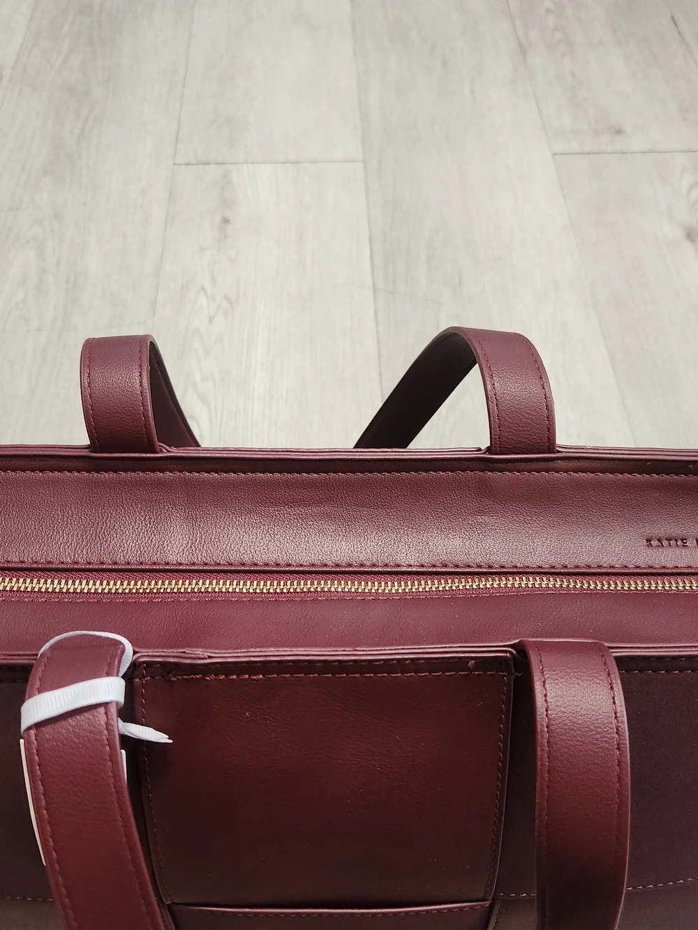 Katie Loxton Taya Woven Suedette Tote Bag in Cherry Burgundy NWT ​Category